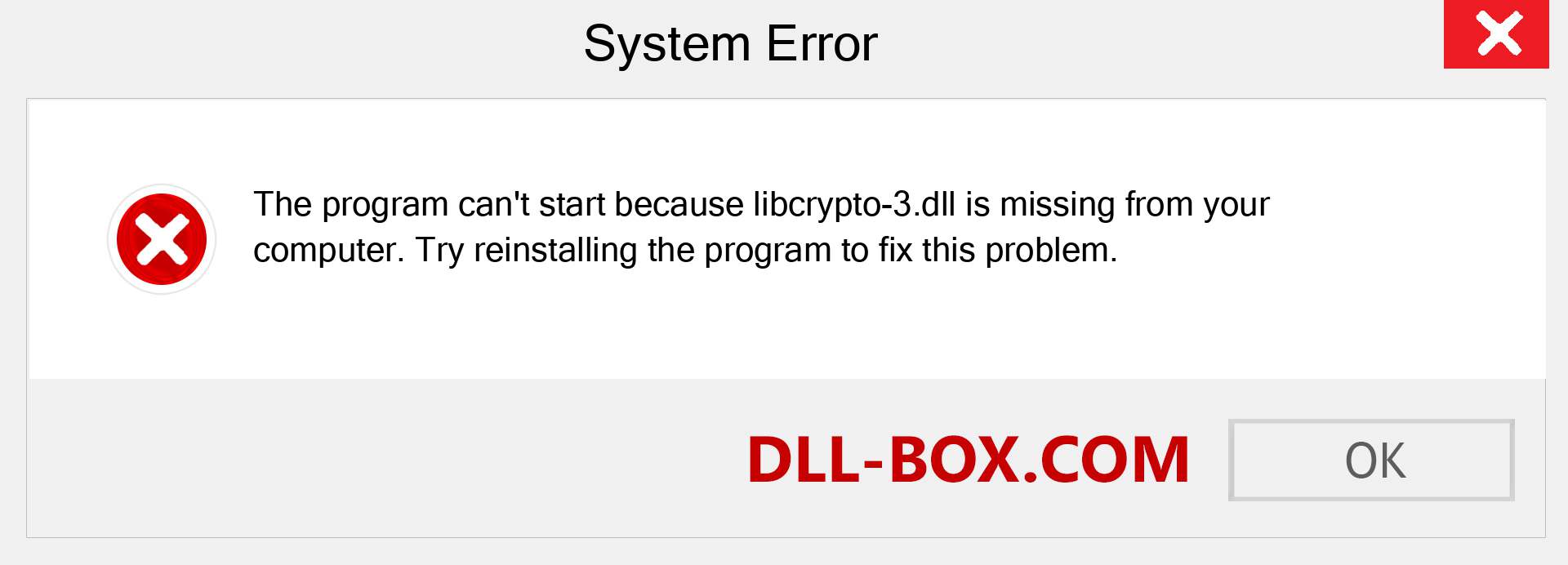  libcrypto-3.dll file is missing?. Download for Windows 7, 8, 10 - Fix  libcrypto-3 dll Missing Error on Windows, photos, images